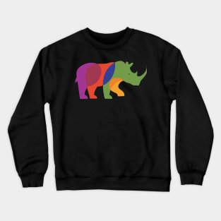 CVHS Multicolor rhino on back, CVHS logo on front Crewneck Sweatshirt